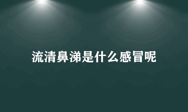 流清鼻涕是什么感冒呢
