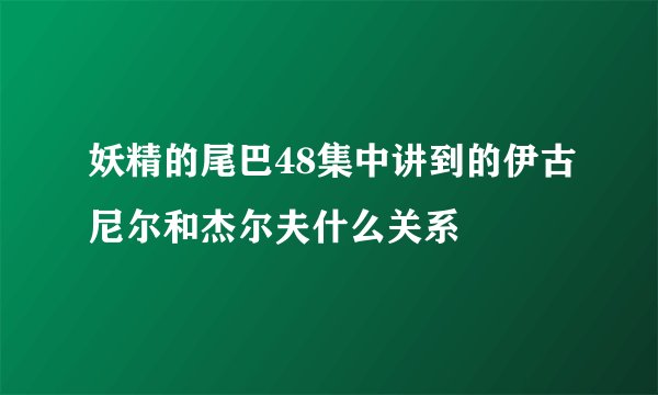 妖精的尾巴48集中讲到的伊古尼尔和杰尔夫什么关系
