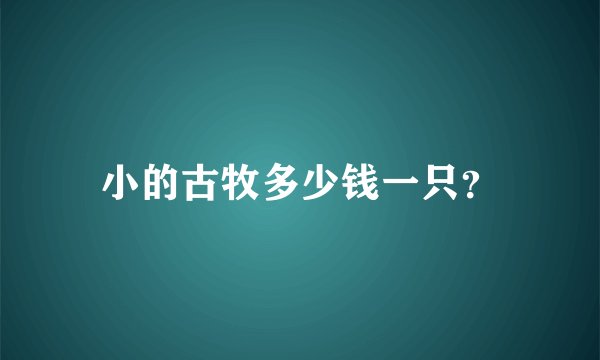小的古牧多少钱一只?