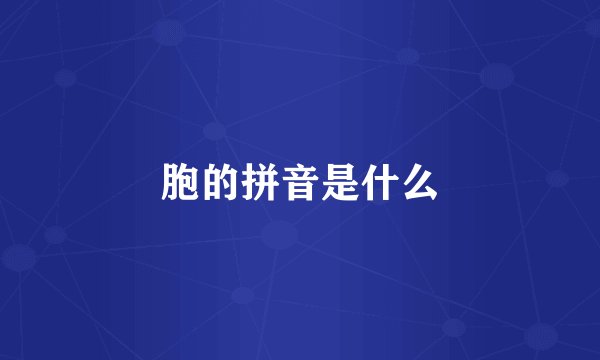 胞的拼音是什么