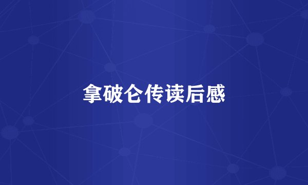 拿破仑传读后感