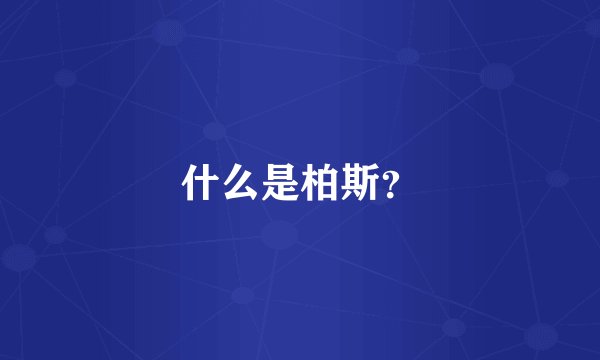 什么是柏斯？