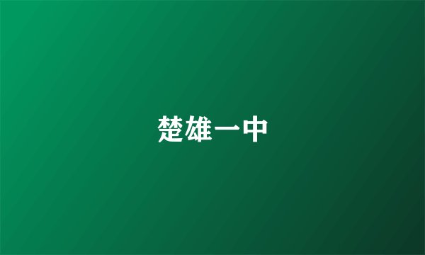 楚雄一中