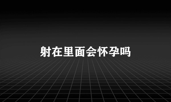 射在里面会怀孕吗