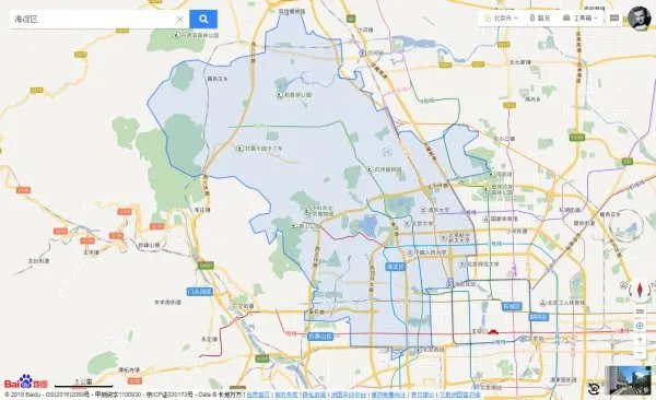 北京海淀区地图全图