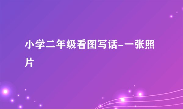 小学二年级看图写话-一张照片