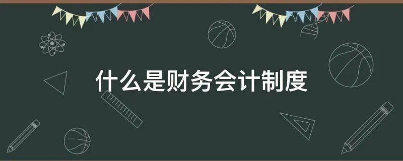 什么是财务会计制度