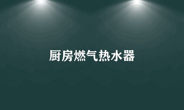 厨房燃气热水器
