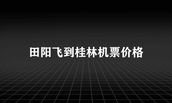 田阳飞到桂林机票价格