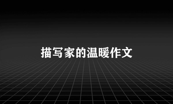 描写家的温暖作文