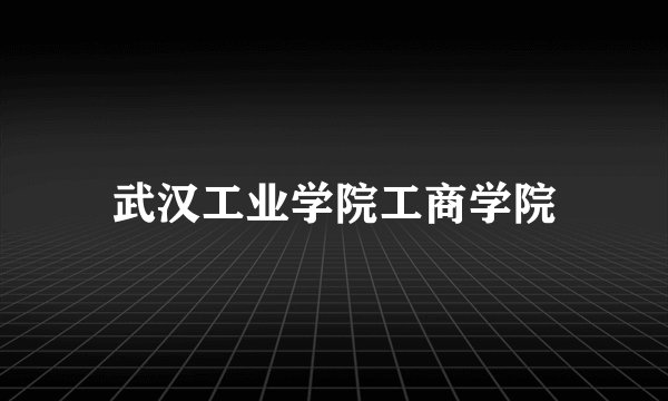 武汉工业学院工商学院