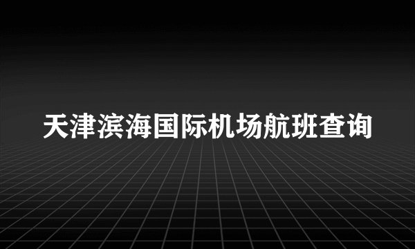 天津滨海国际机场航班查询
