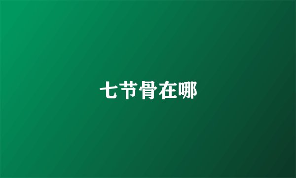 七节骨在哪