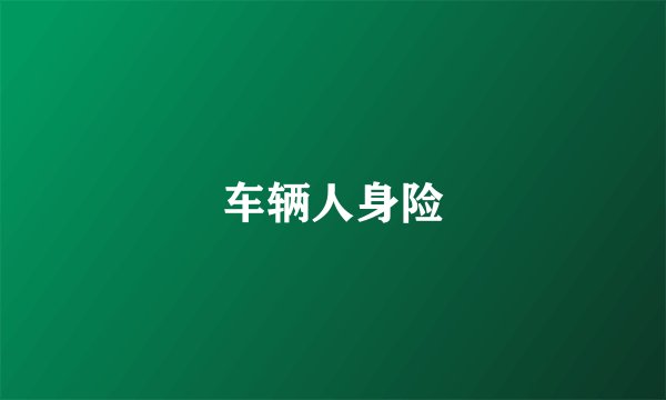 车辆人身险