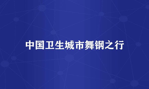 中国卫生城市舞钢之行