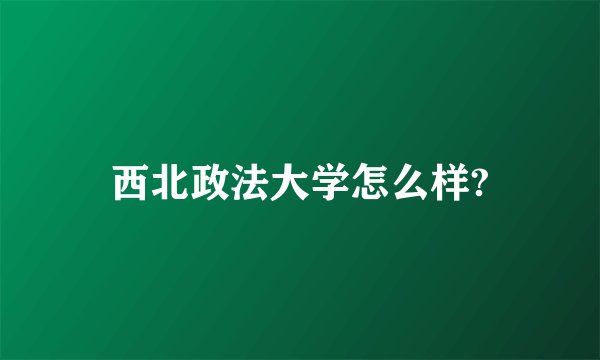 西北政法大学怎么样?