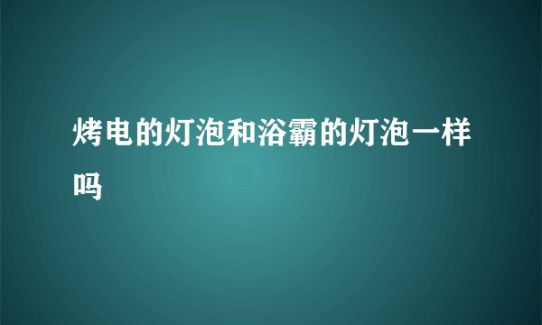 烤电的灯泡和浴霸的灯泡一样吗
