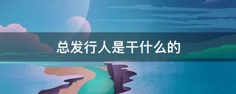 总发行人是干什么的