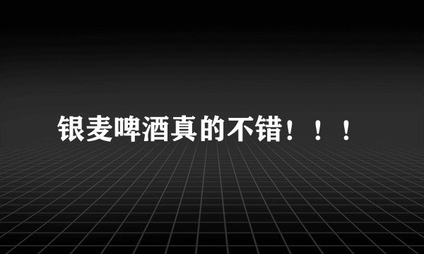 银麦啤酒真的不错！！！