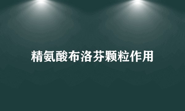 精氨酸布洛芬颗粒作用