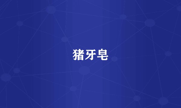 猪牙皂