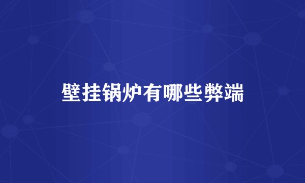 壁挂锅炉有哪些弊端