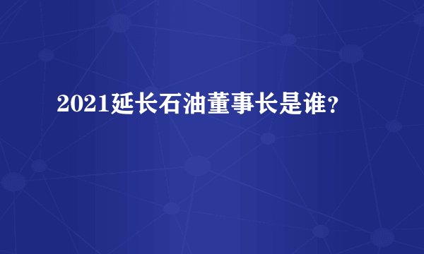 2021延长石油董事长是谁？