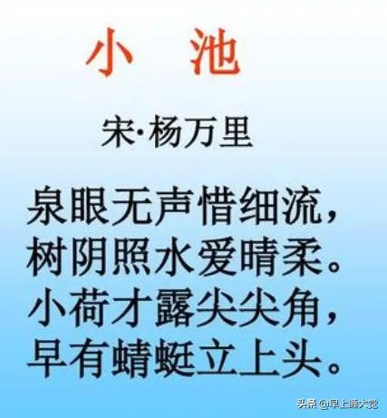 《小池》的古诗及诗意?