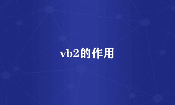vb2的作用