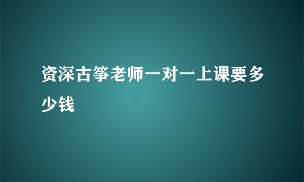资深古筝老师一对一上课要多少钱