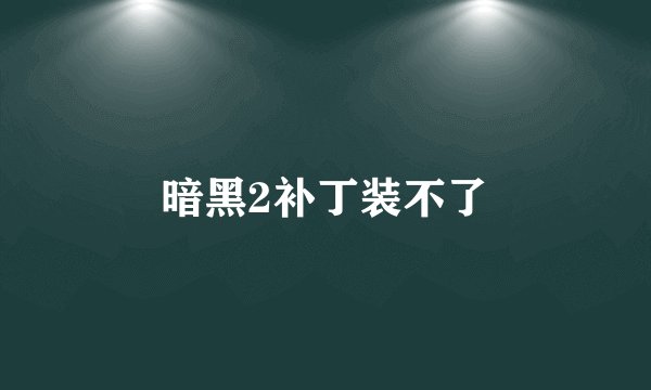 暗黑2补丁装不了