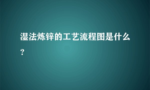 湿法炼锌的工艺流程图是什么？