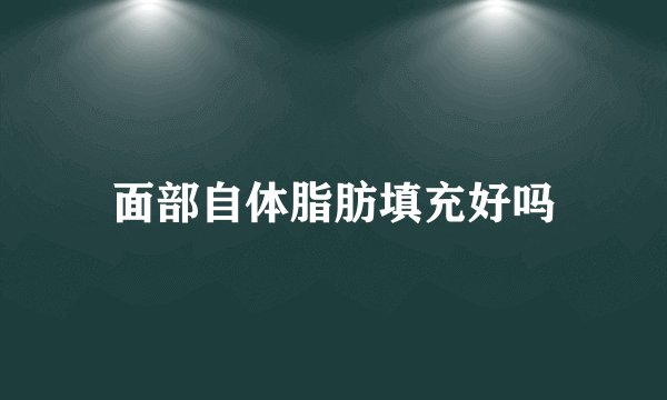 面部自体脂肪填充好吗