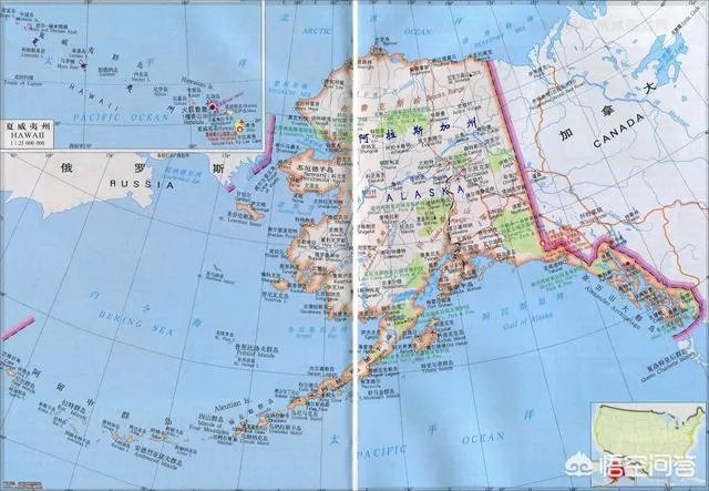 阿拉斯加在地图上的位置