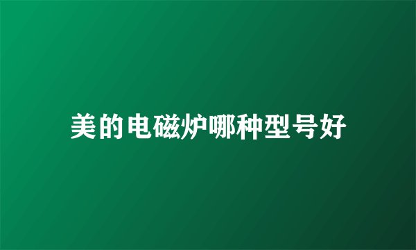 美的电磁炉哪种型号好