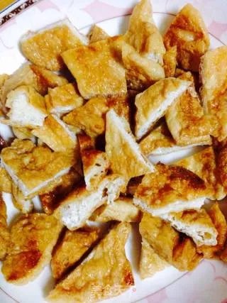 蒜苗炒煎豆腐