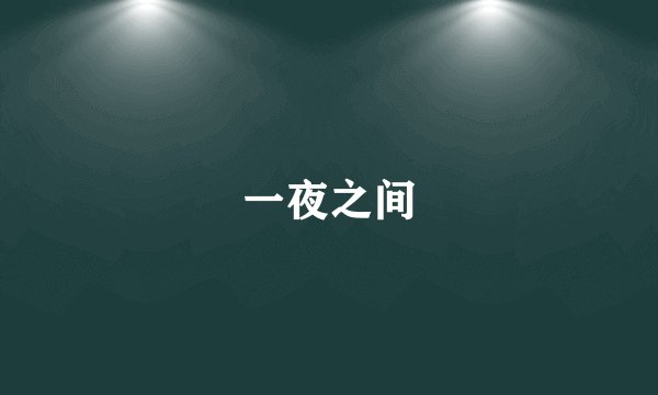 一夜之间