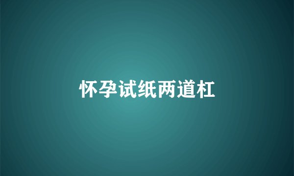 怀孕试纸两道杠