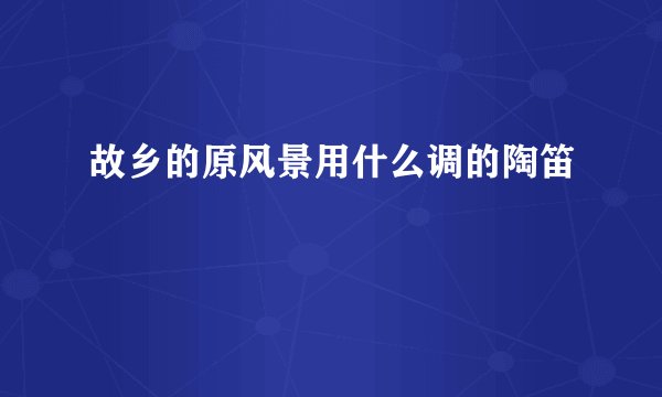 故乡的原风景用什么调的陶笛