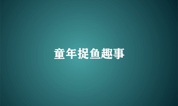 童年捉鱼趣事
