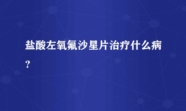 盐酸左氧氟沙星片治疗什么病？