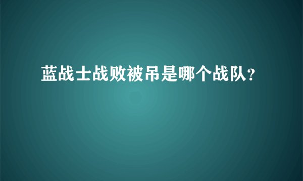 蓝战士战败被吊是哪个战队？