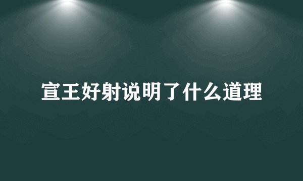 宣王好射说明了什么道理