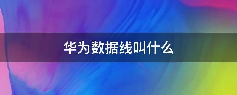 华为数据线叫什么