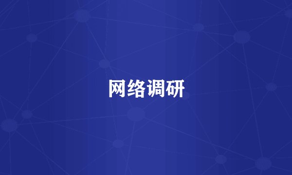 网络调研
