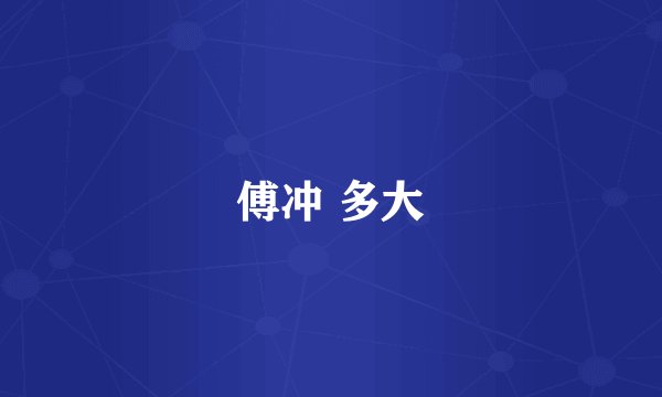 傅冲 多大