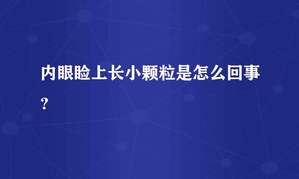 内眼睑上长小颗粒是怎么回事？