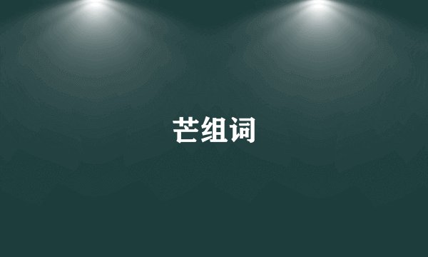 芒组词