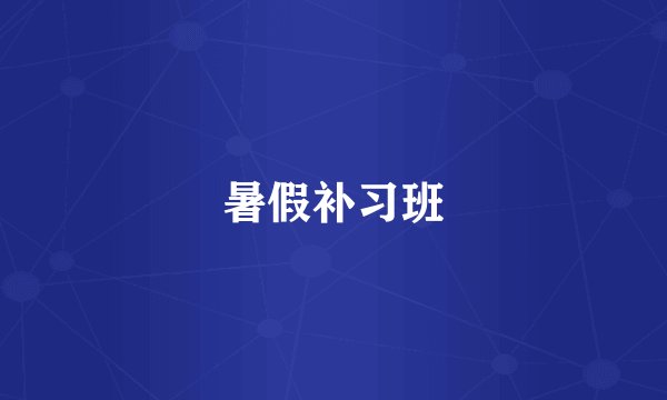 暑假补习班