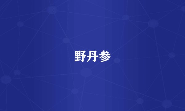 野丹参